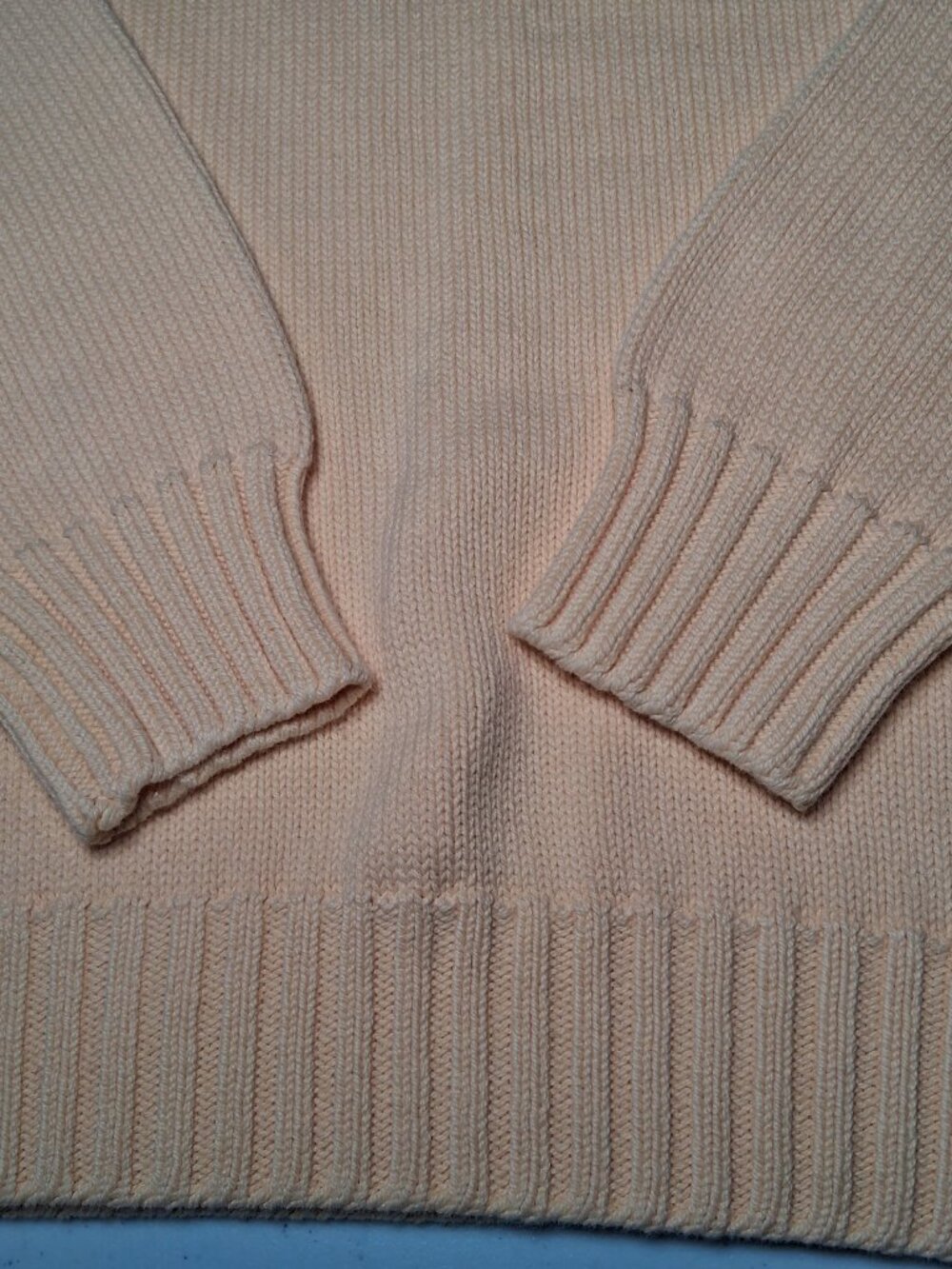 Lands End Sweater Women Medium Yellow Crewneck Pullover Classic Cotton USA - Picture 11 of 11